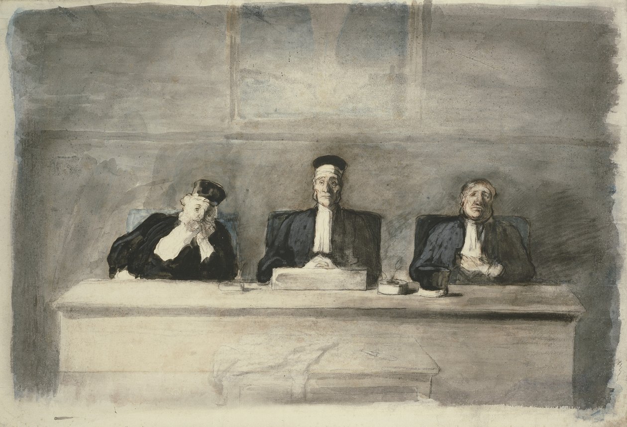 Tři soudci, 1858-60 od Honoré Daumier