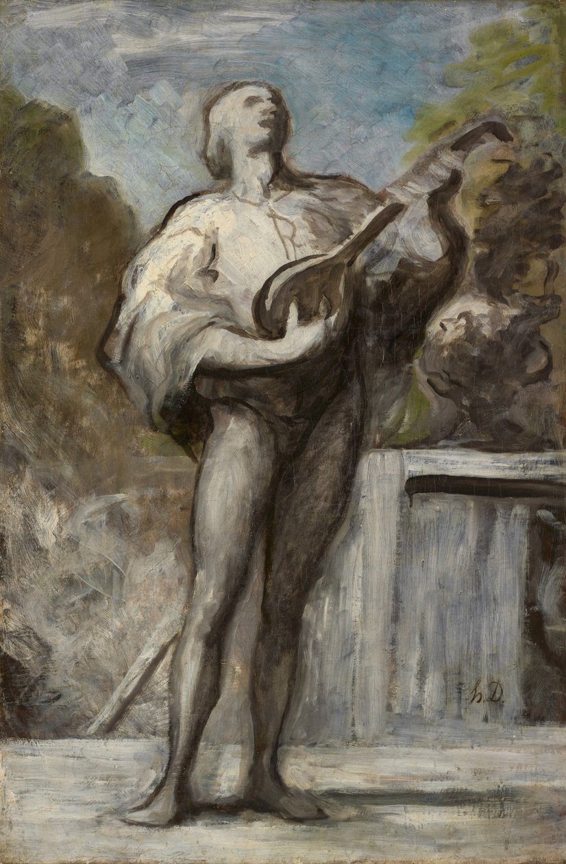 Trubadúr, 1868-1873 od Honoré Daumier