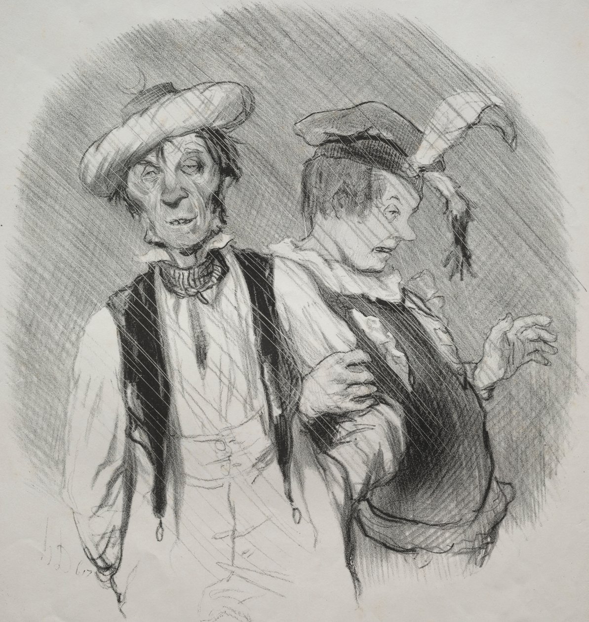 Krásné dny života, deska 18: Mardi gras od Honoré Daumier