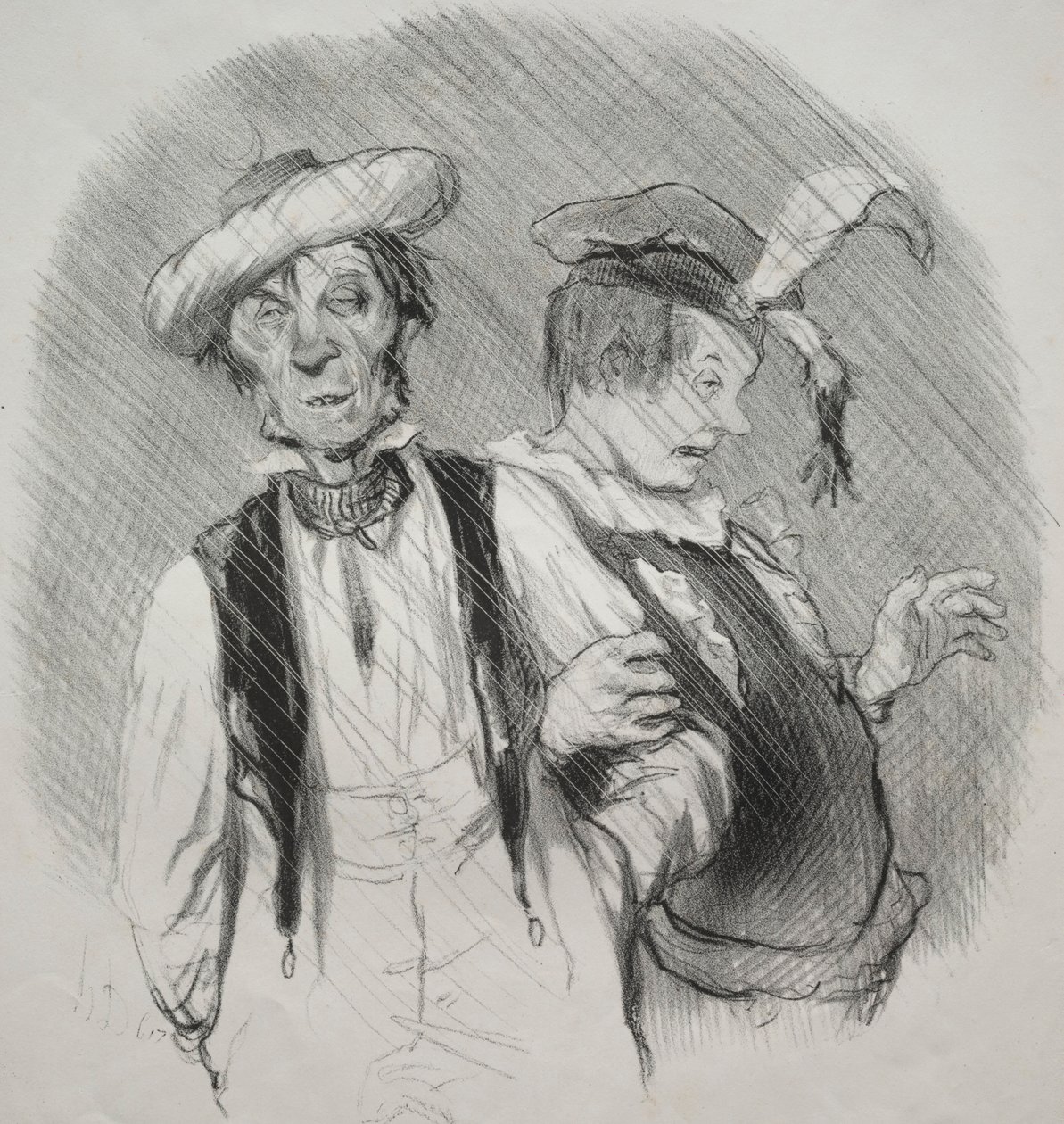 Krásné dny života, deska 18: Mardi gras, 1844. od Honoré Daumier