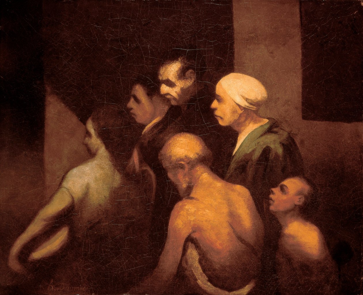 Obraz "Žebráci" od Honore Daumiera (1808-1879), kolem 1843 od Honoré Daumier
