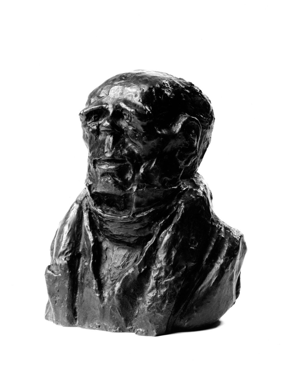 Náklad bust „Celebrites du Juste Milieu“ „“ Karikatura Benjamina Delesserta (1773-1847), průmyslníka a zástupce. Terminál tetu.““ Socha Honore Daumiera (1808-1879) 19. století. Inv L 48,2 Rozměr v cm V 17 x L 13 Musee des Beaux Arts od Honoré Daumier