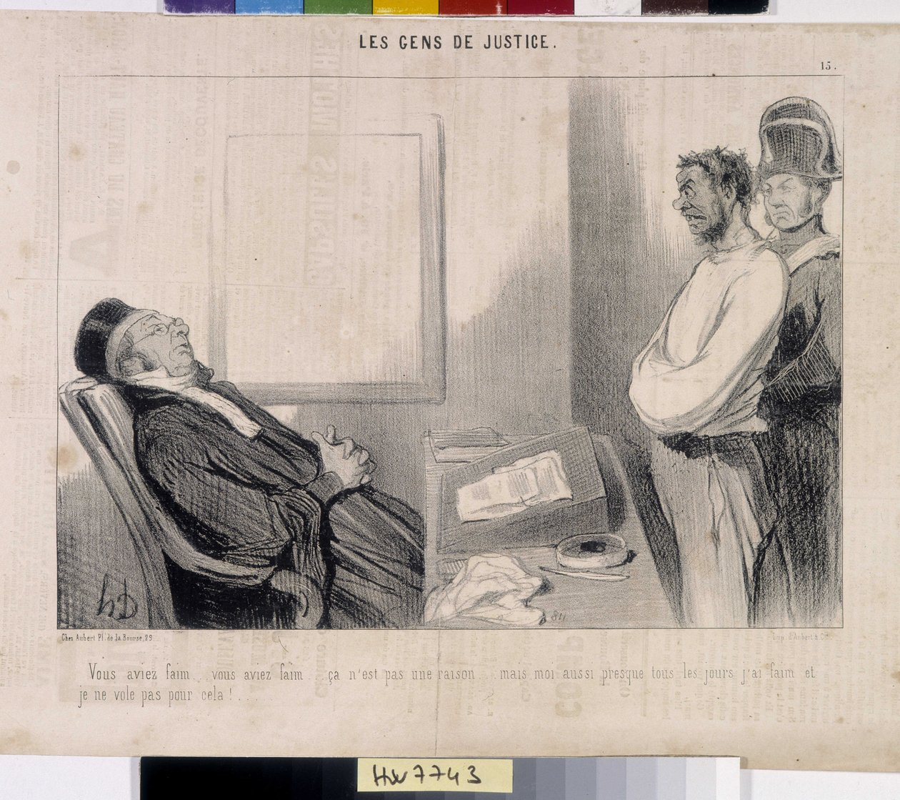 Lidé spravedlnosti. Kreslený film Honore Daumier (1808-1879), 37,5x28. Výňatek z novin Le”” Charivari””, Musee des Beaux Arts, Palais Longchamp, Marseille. od Honoré Daumier