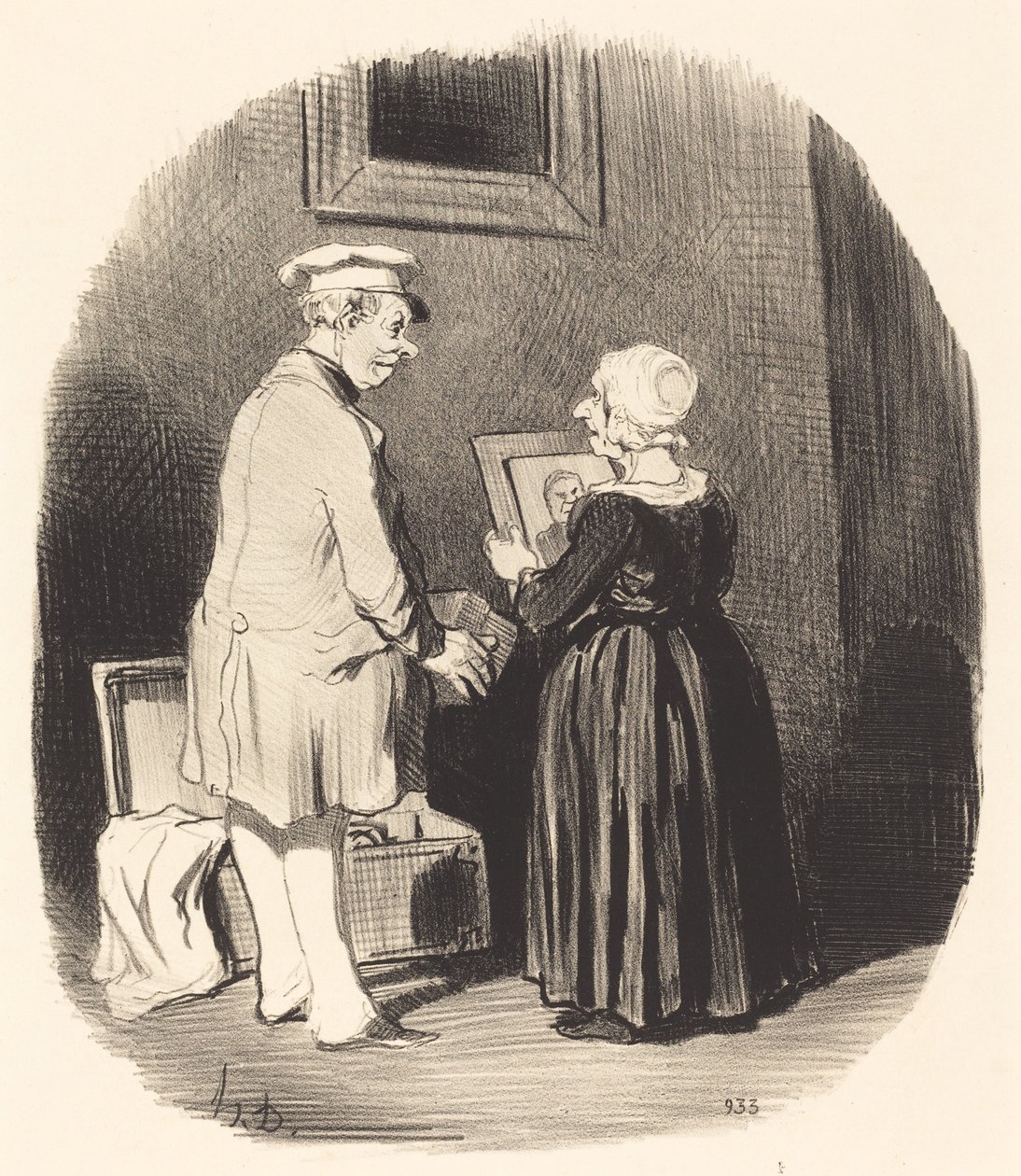 Tady, má žena, tady je můj portrét... od Honoré Daumier