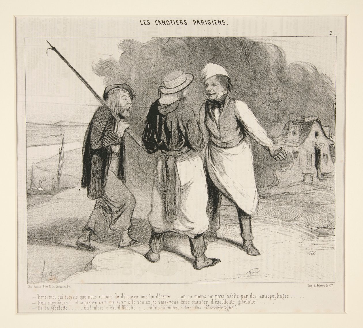 Tady! který jsem si myslel, že jsme právě objevili pustý ostrov od Honoré Daumier
