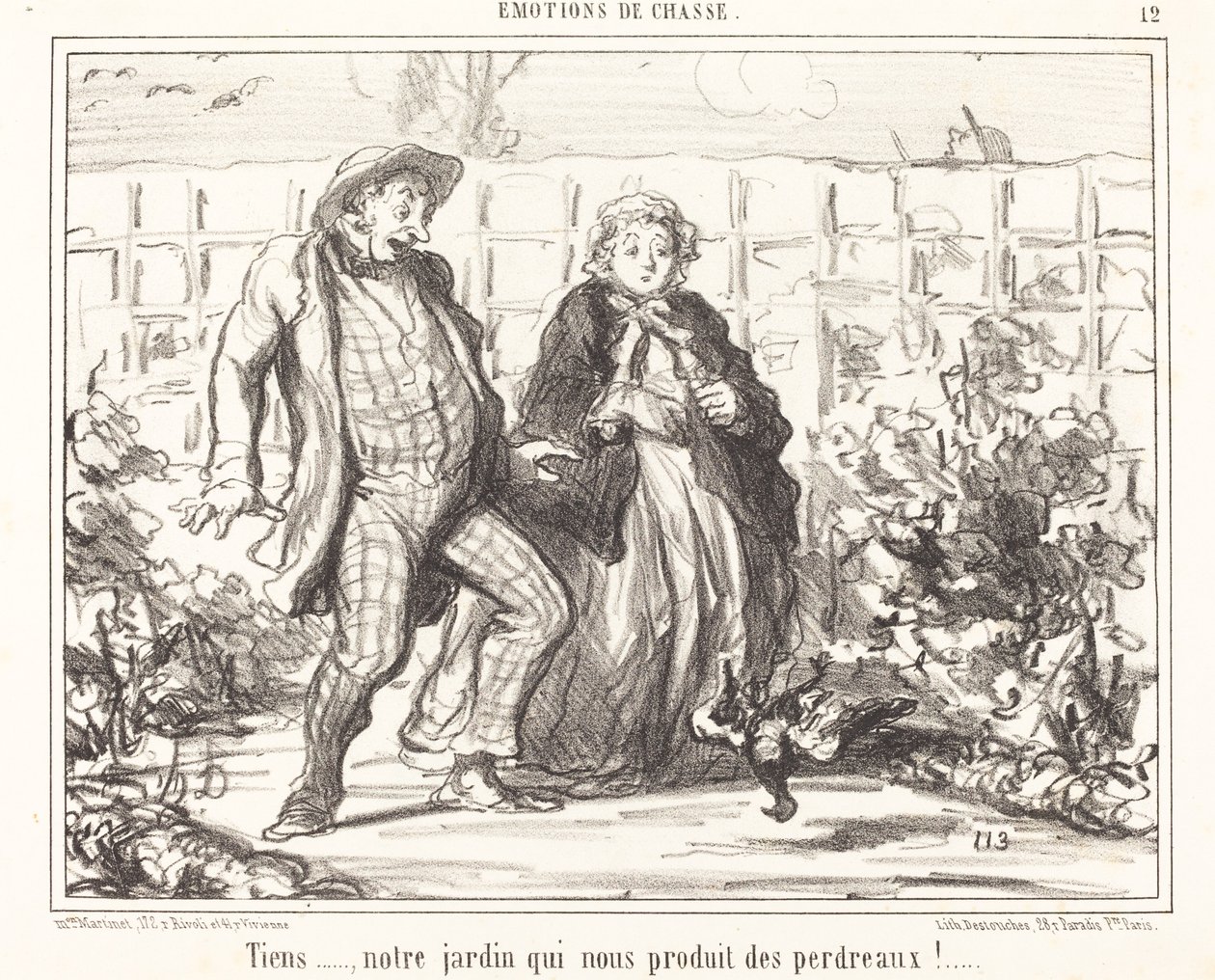 Tady... naše zahrada... produkuje koroptve!... od Honoré Daumier