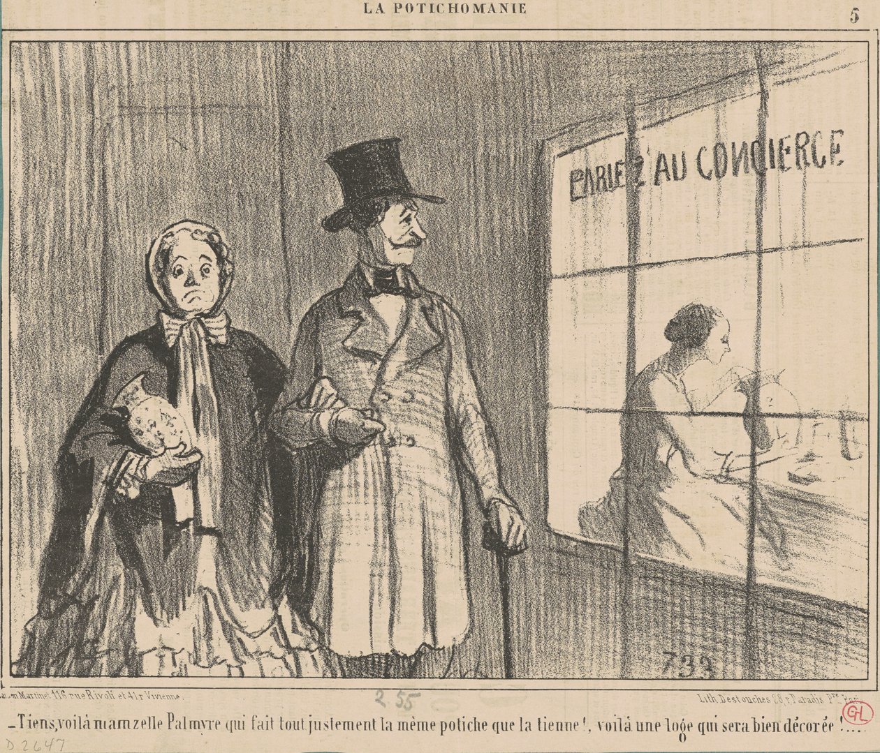 Tady, tady dělá mamzelle palmyre... od Honoré Daumier