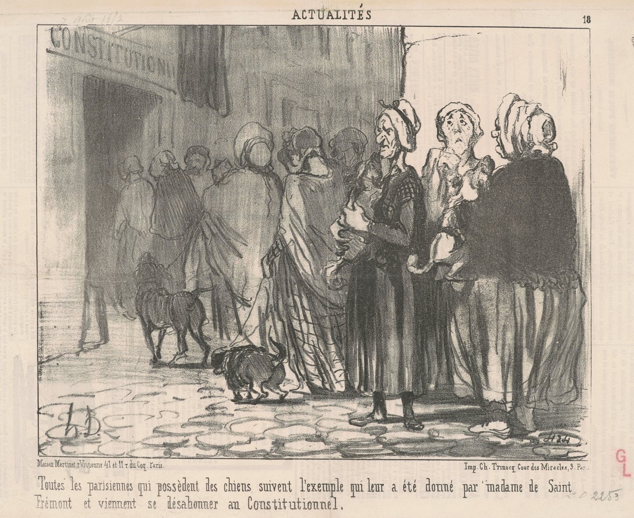 Všichni Pařížané, kteří vlastní psy... od Honoré Daumier