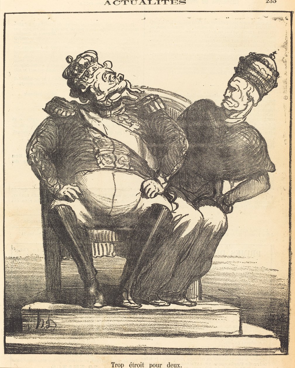 Příliš úzký pro dva od Honoré Daumier
