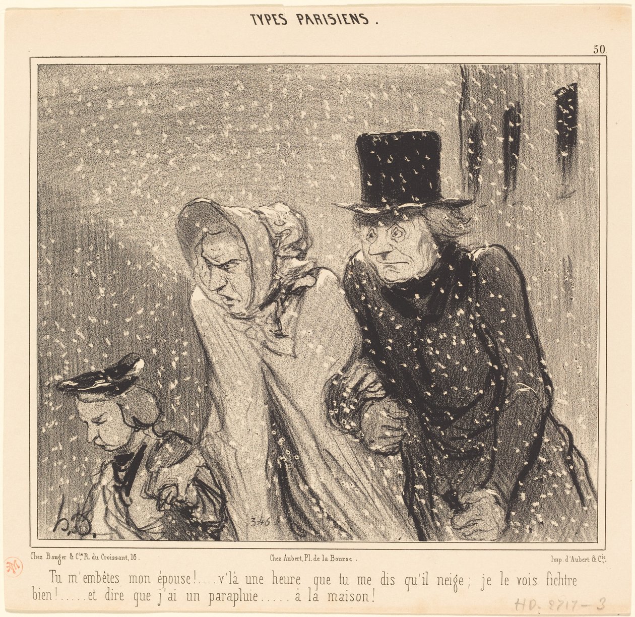 Obtěžuješ mě, ženo!... tady je hodina... od Honoré Daumier