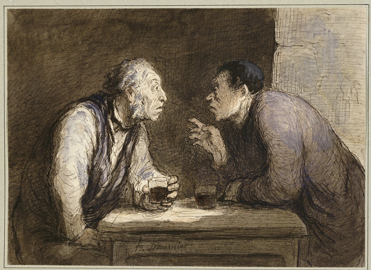 Dva pijáci, kolem 1857-69 od Honoré Daumier