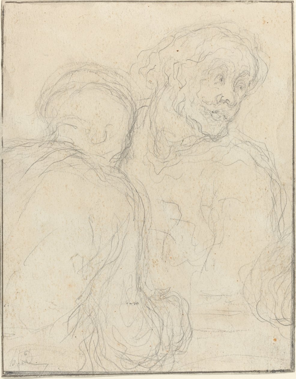 Dva muži od Honoré Daumier