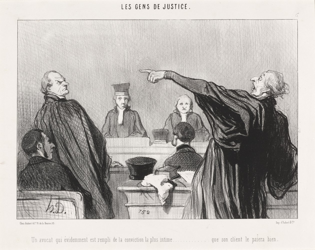 Právník, který je... plný přesvědčení... intimní... od Honoré Daumier