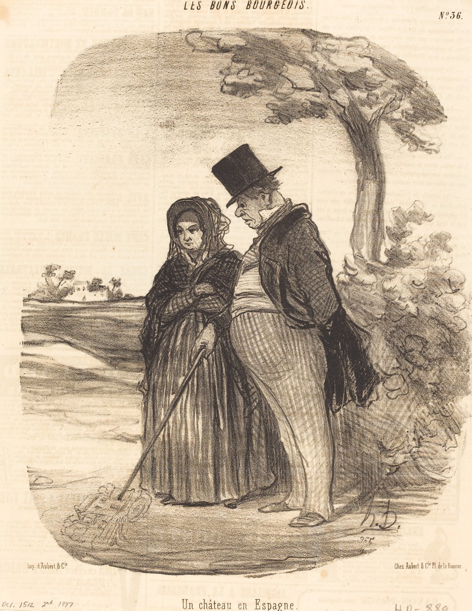 Hrad ve Španělsku od Honoré Daumier
