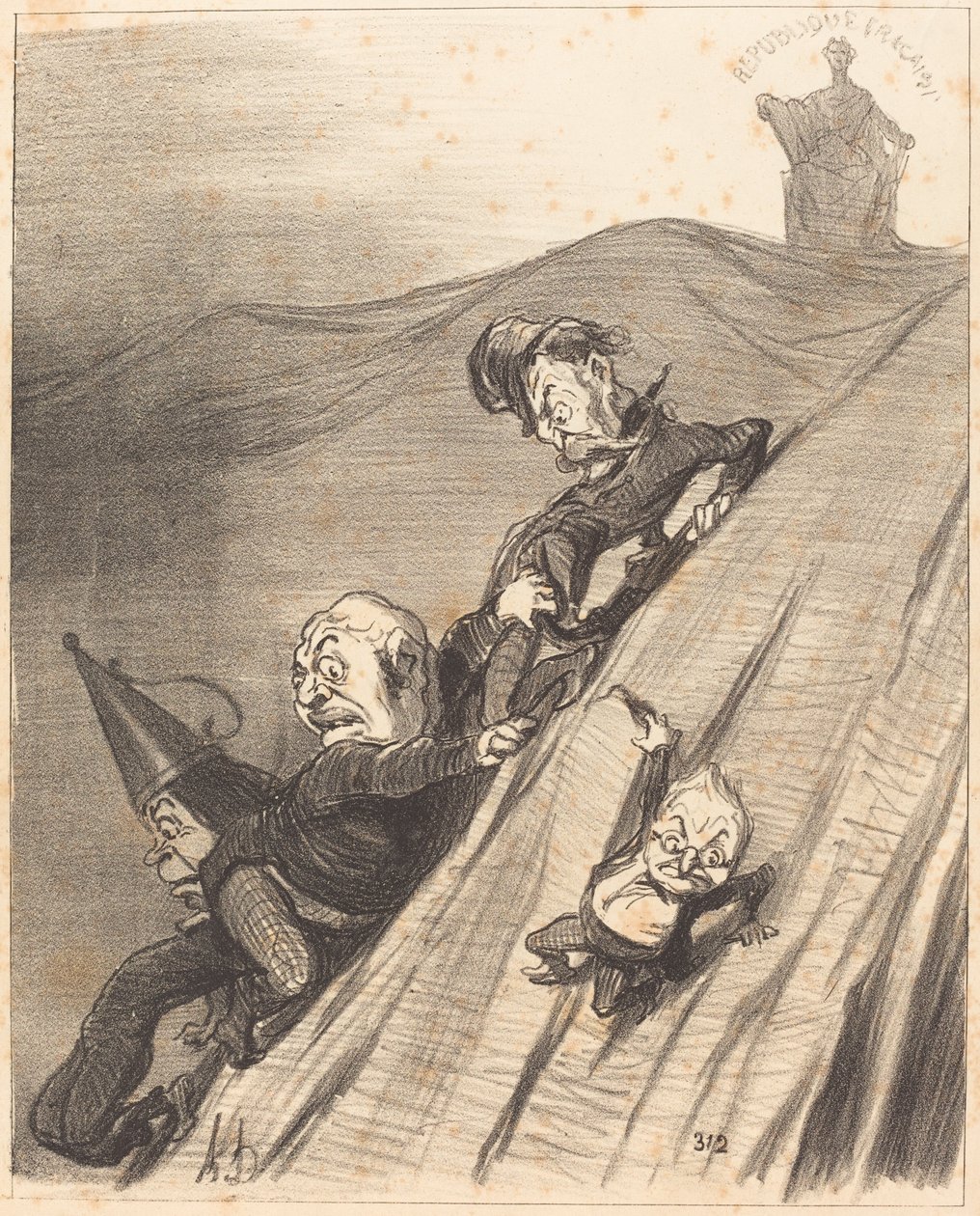 Nebezpečná cesta od Honoré Daumier