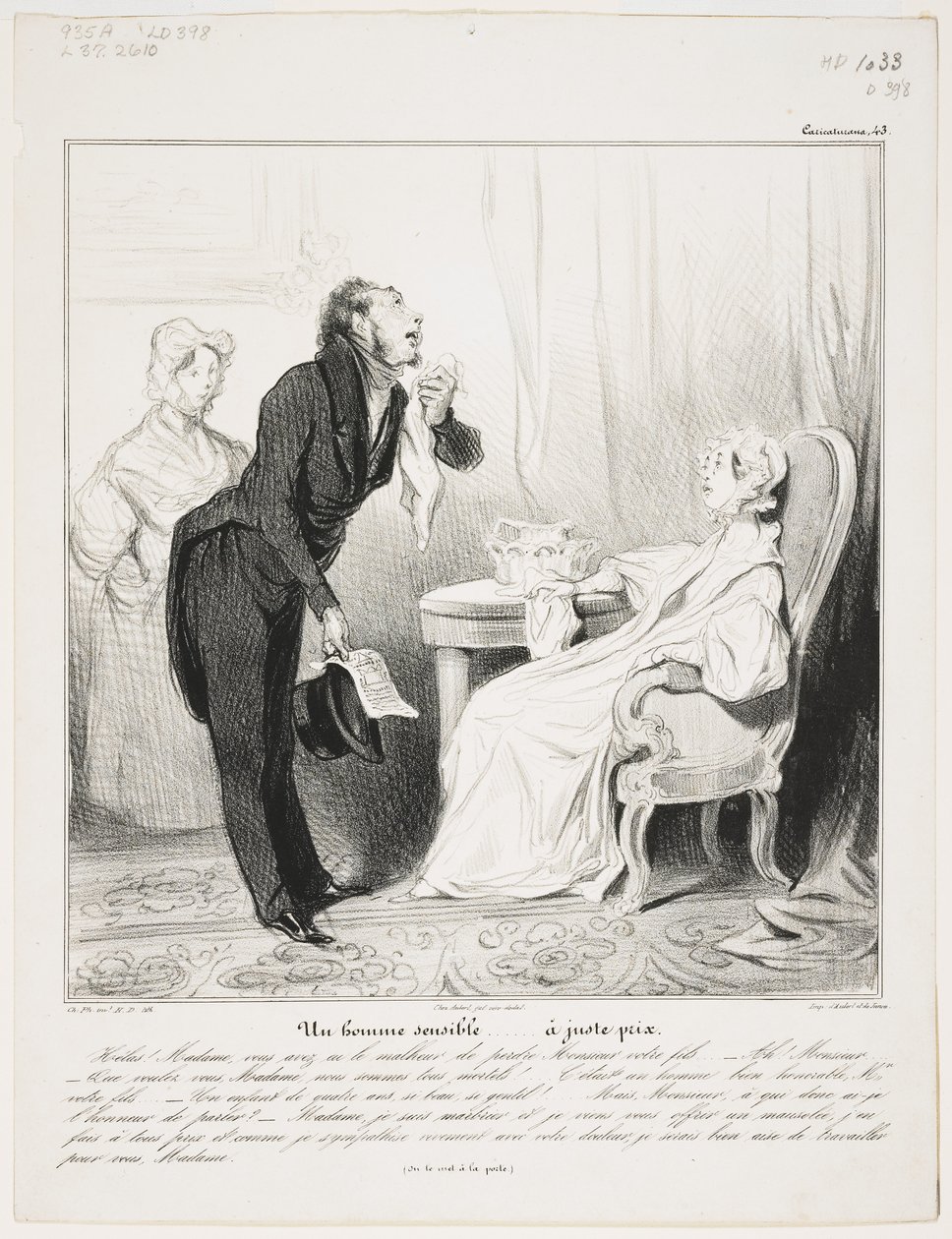 Citlivý muž (Caricaturana 43) od Honoré Daumier