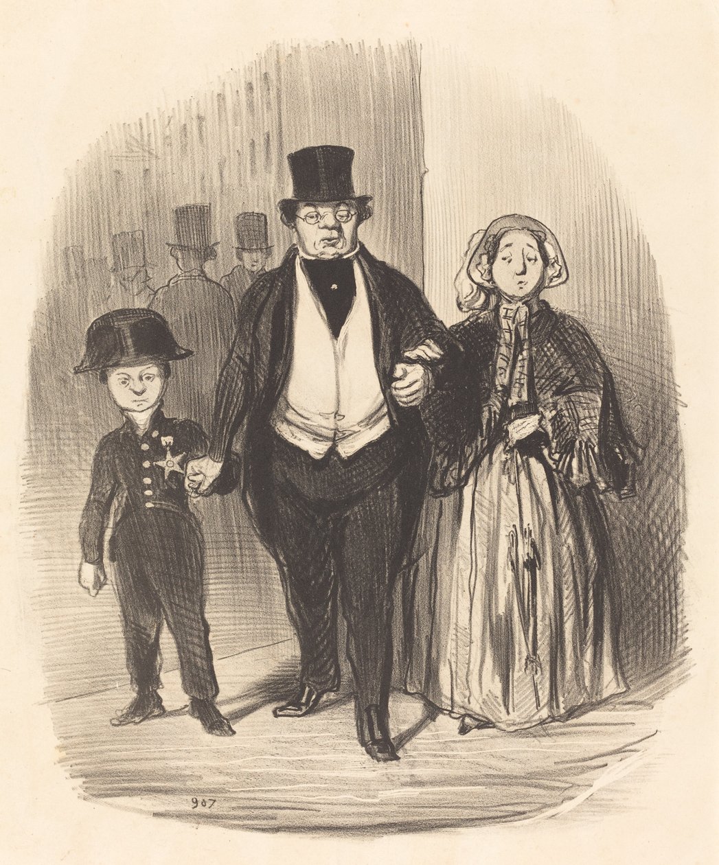 Mladý muž, který je nadějí... rodiny Badinguetů od Honoré Daumier