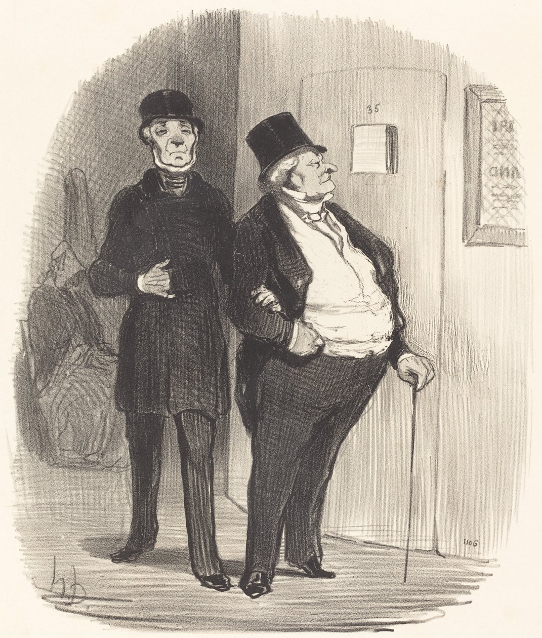 Den benefičního zastoupení... od Honoré Daumier