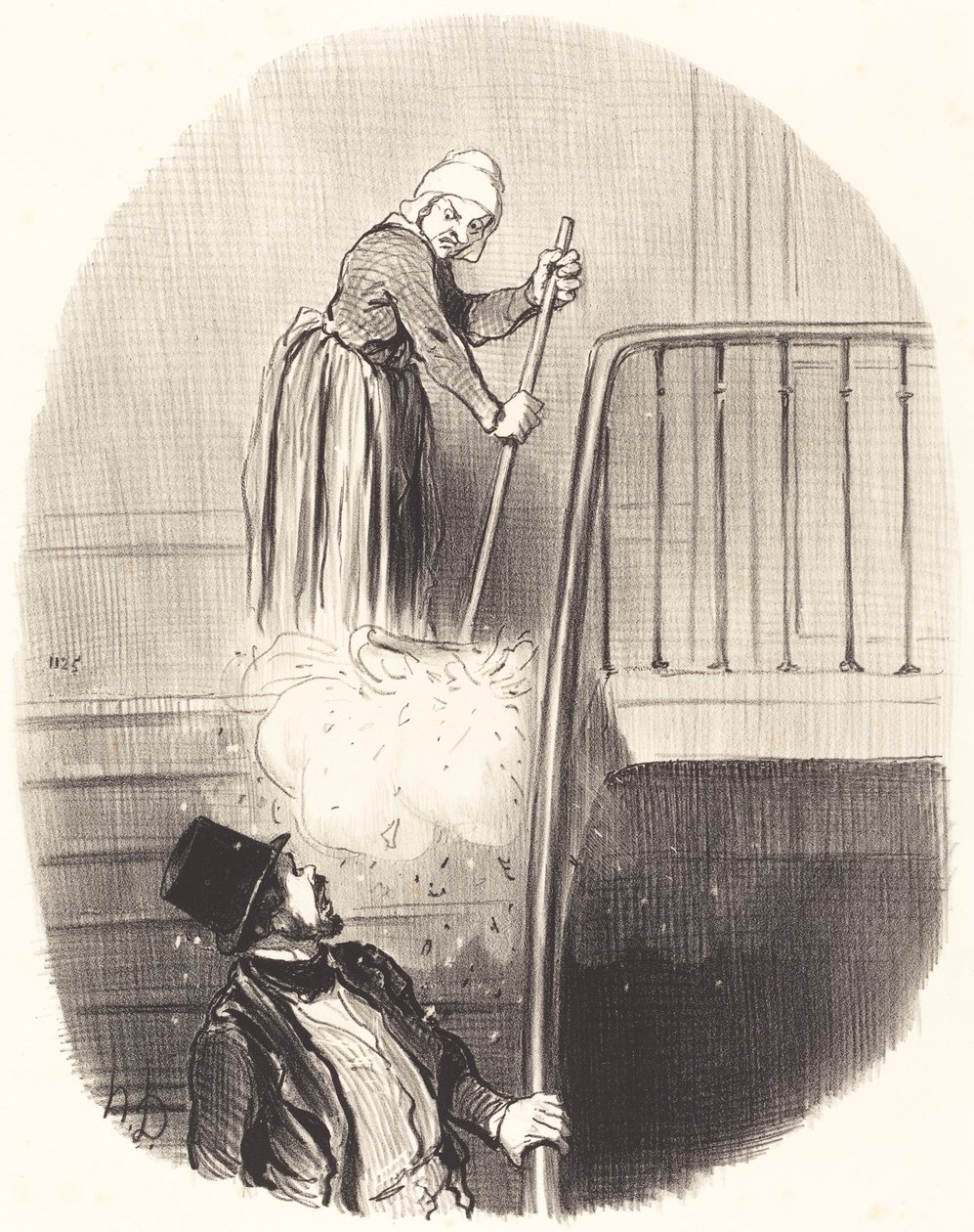 Nájemník, který zapomněl 1. ledna od Honoré Daumier