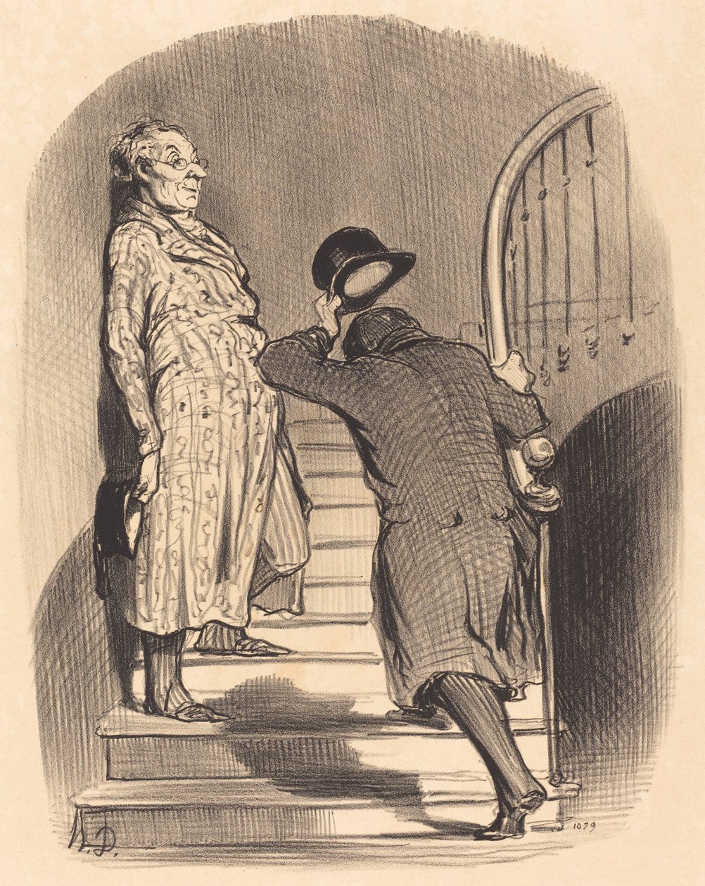Nájemce, který přesně platí svůj termín od Honoré Daumier