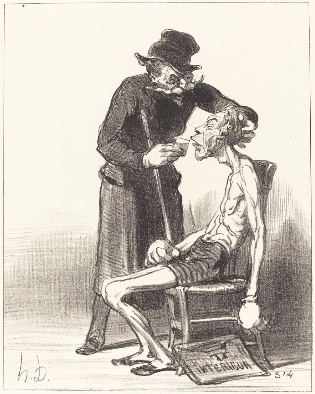 Nešťastný zápasník od Honoré Daumier