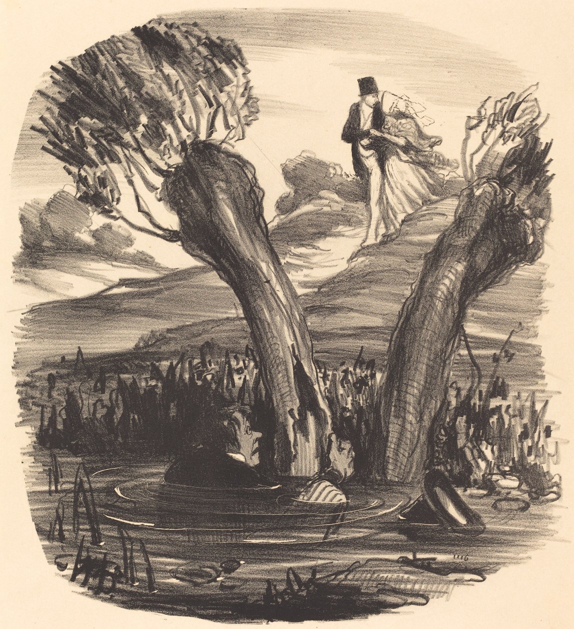 Manžel spálený ohněm žárlivosti od Honoré Daumier