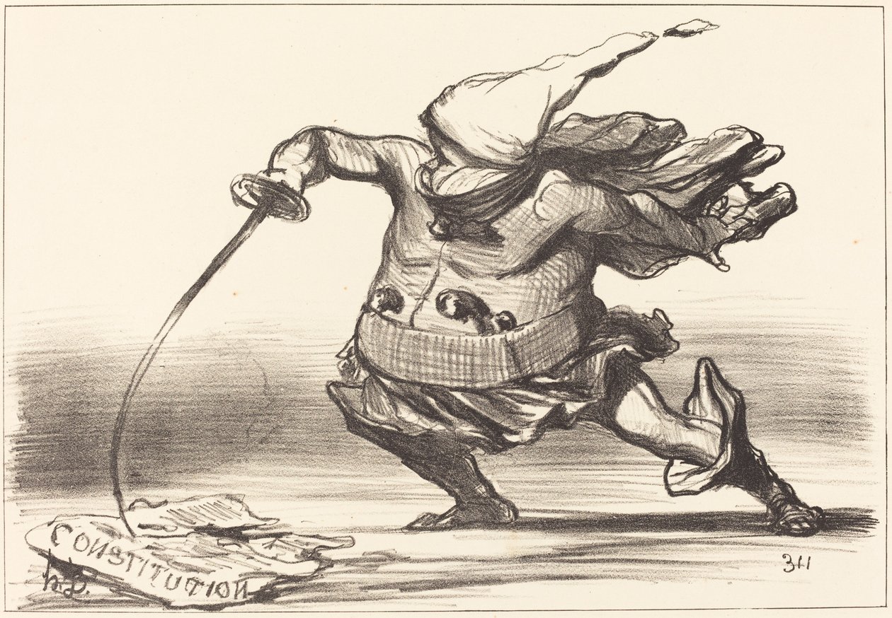 Matamore v botě... od Honoré Daumier