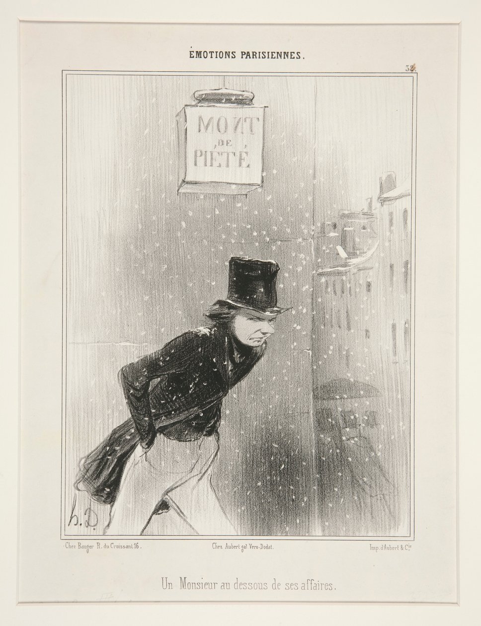 Muž na dně svých záležitostí od Honoré Daumier