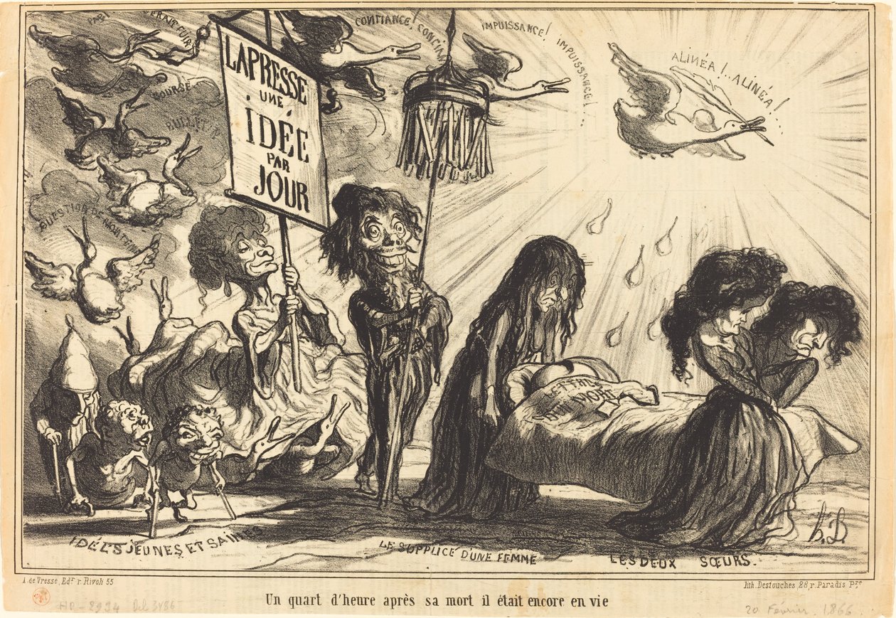 Čtvrt hodiny po své smrti byl stále naživu od Honoré Daumier