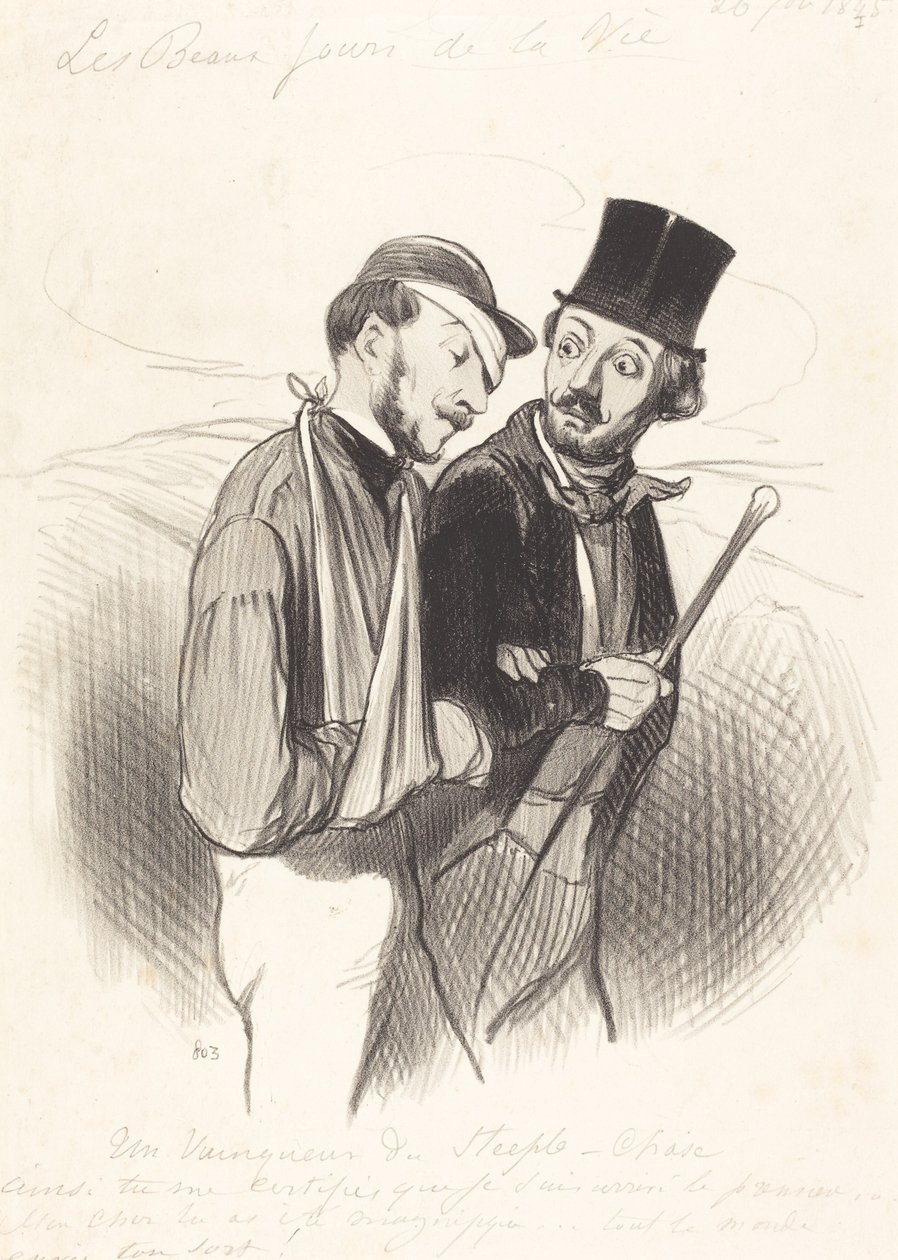 Vítěz steeplechase od Honoré Daumier