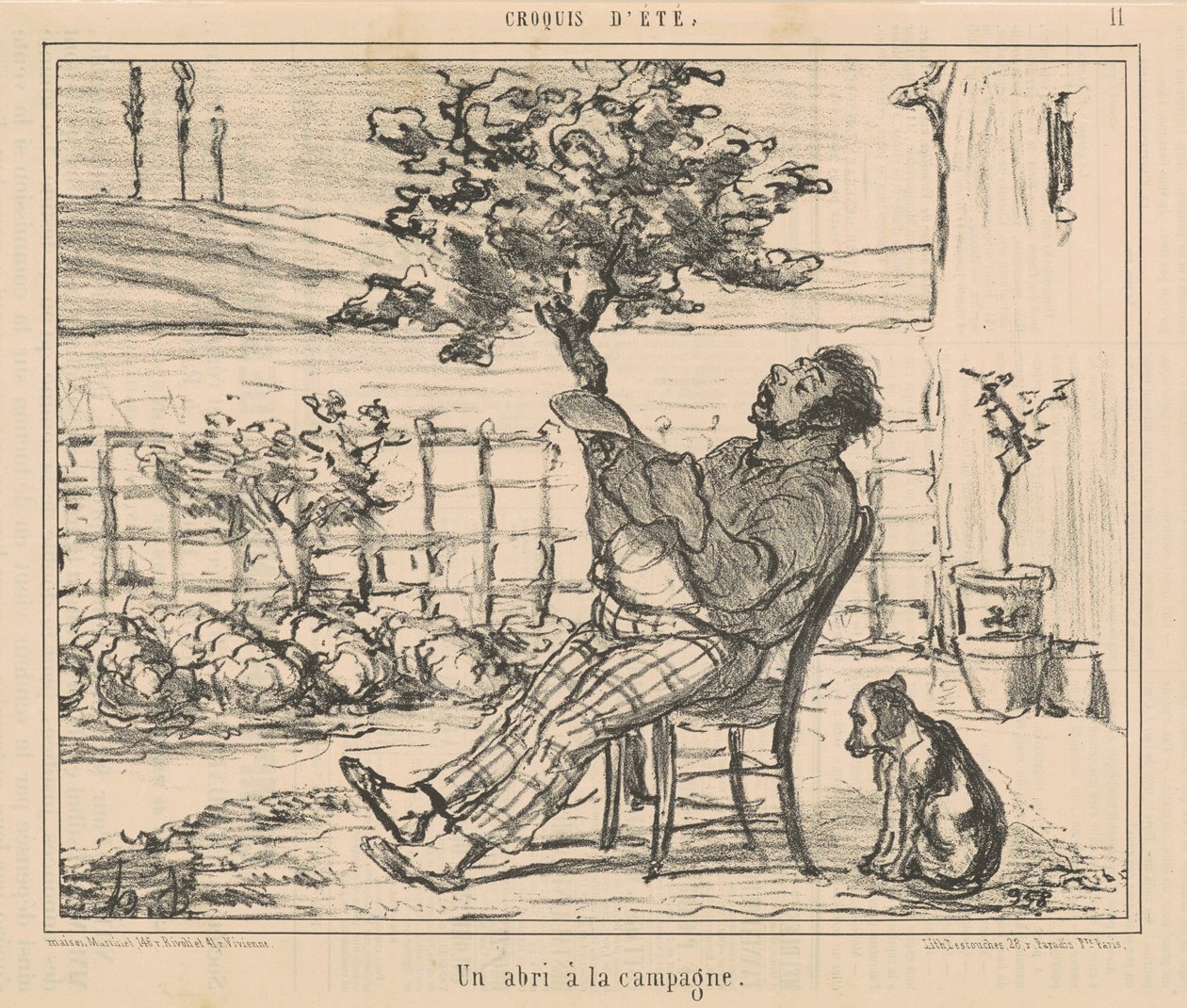 Útulek na venkově od Honoré Daumier