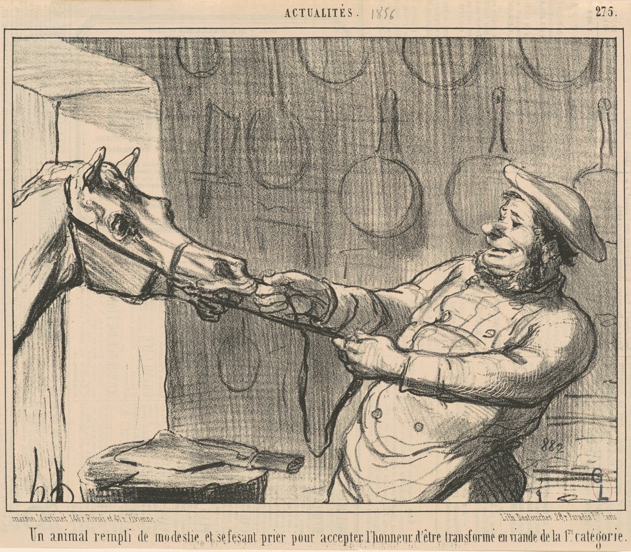 Zvíře plné skromnosti... od Honoré Daumier
