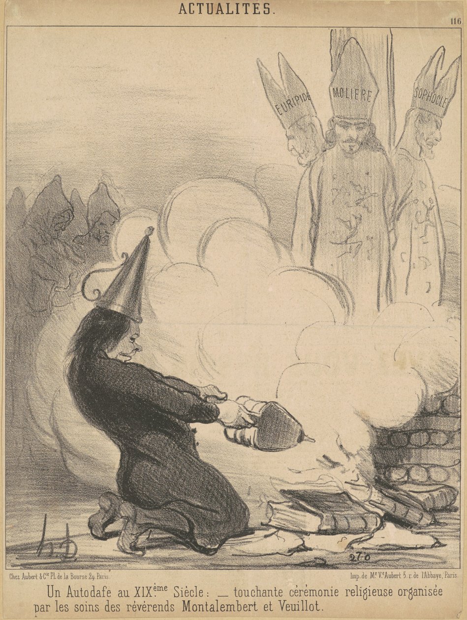 Kniha pálení v 19. století od Honoré Daumier