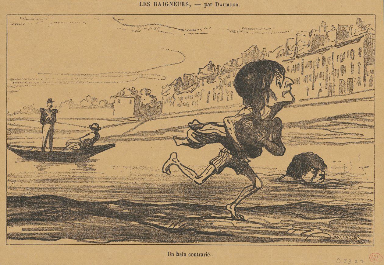 Rozrušená koupel od Honoré Daumier
