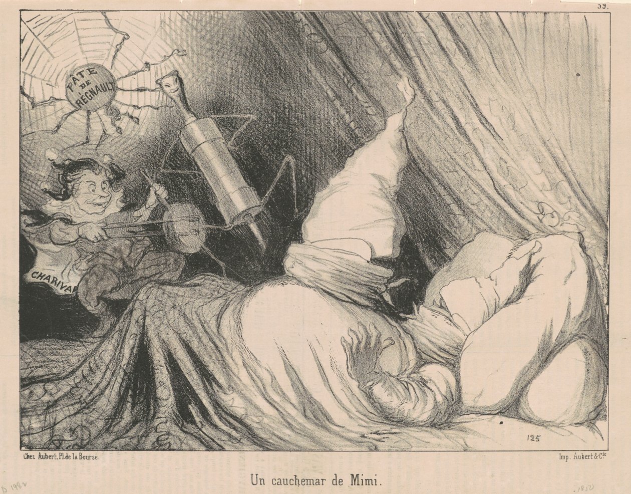 Mimiina noční můra od Honoré Daumier