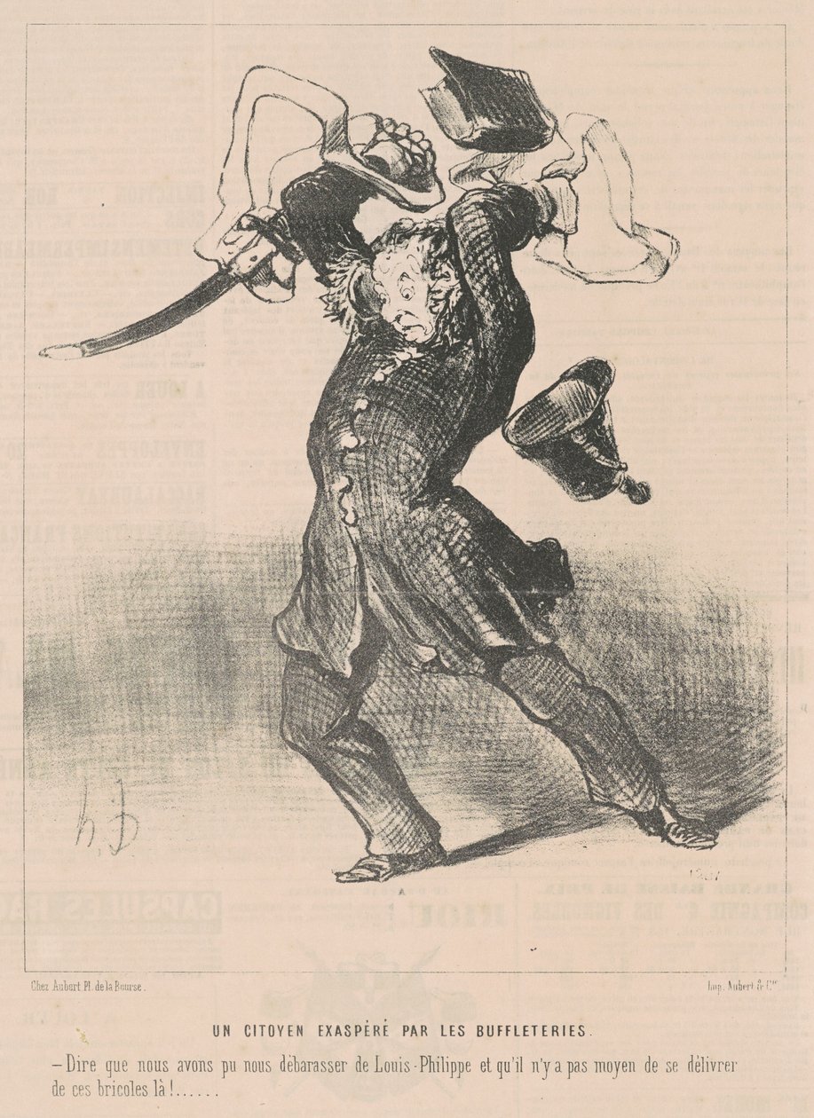 Občan podrážděný buvoly od Honoré Daumier