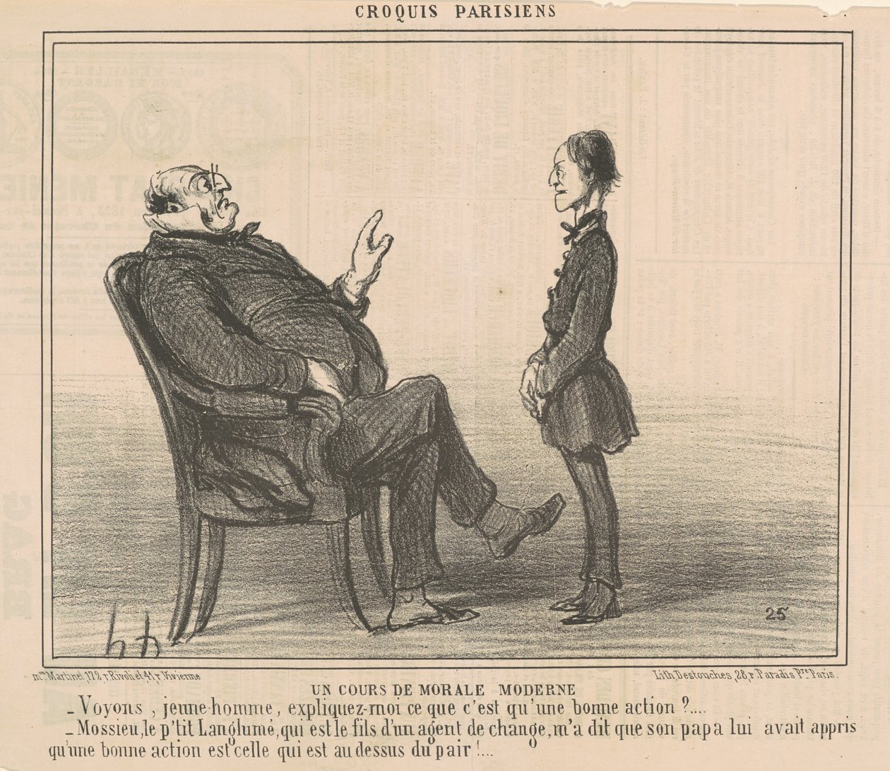 Lekce moderní etiky od Honoré Daumier