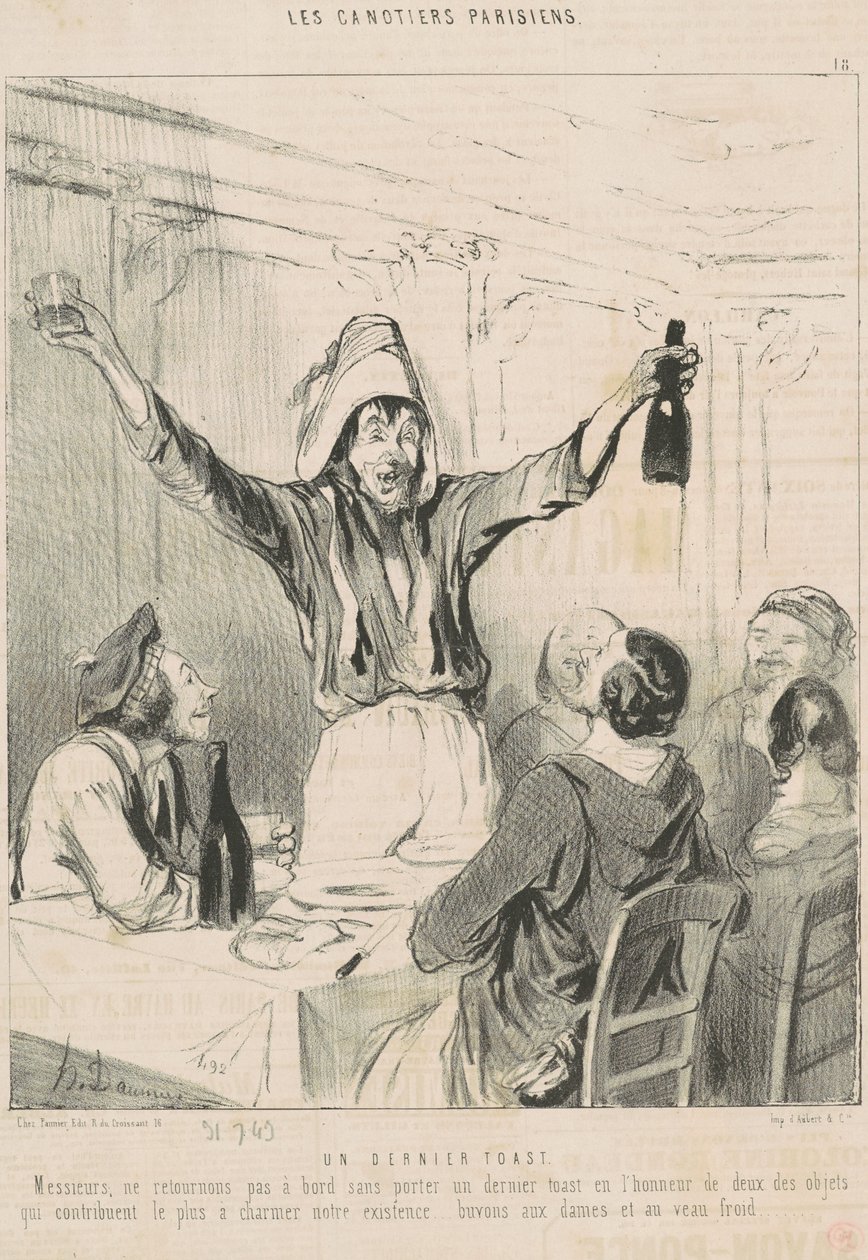 Poslední přípitek od Honoré Daumier