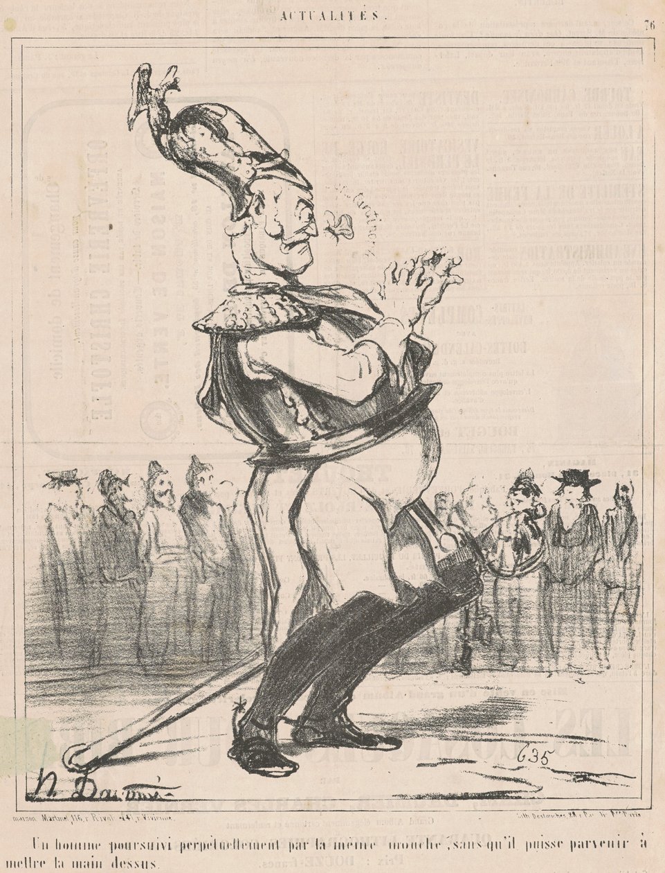 Muž pronásledovaný... od Honoré Daumier