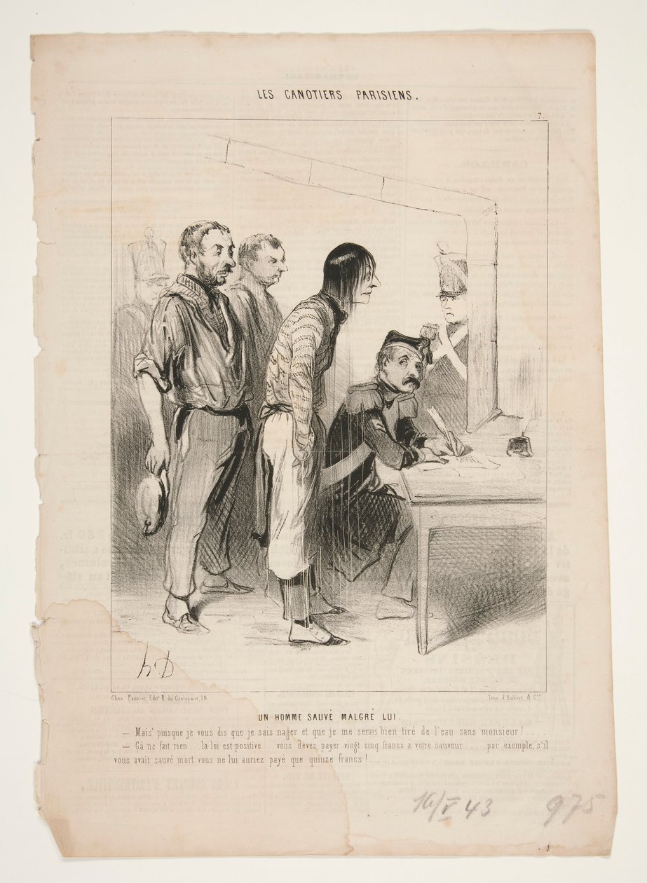 Člověk šetří navzdory sobě od Honoré Daumier