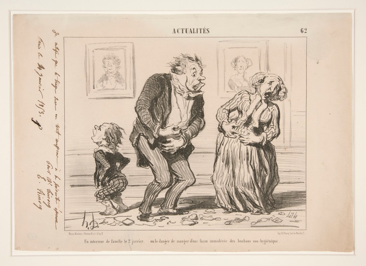 Rodinný interiér 2. ledna od Honoré Daumier