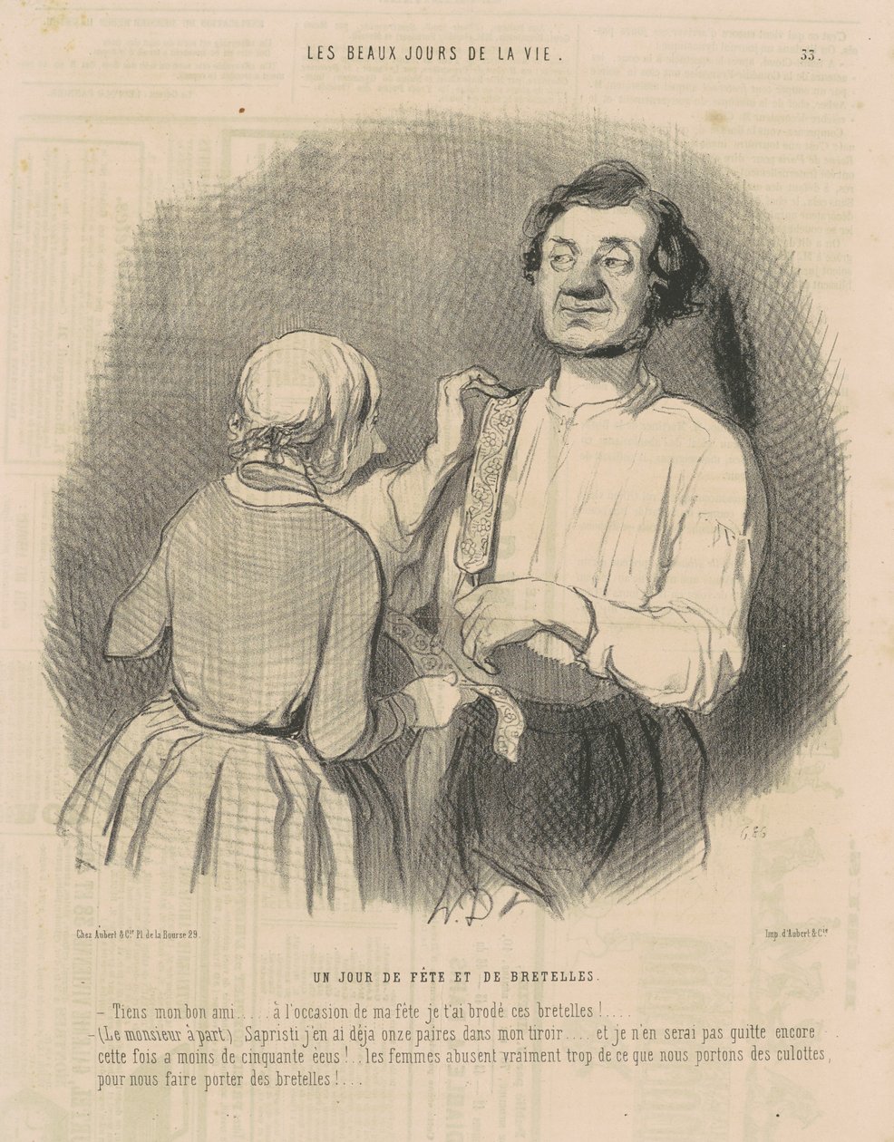 Den oslav a rovnátek od Honoré Daumier
