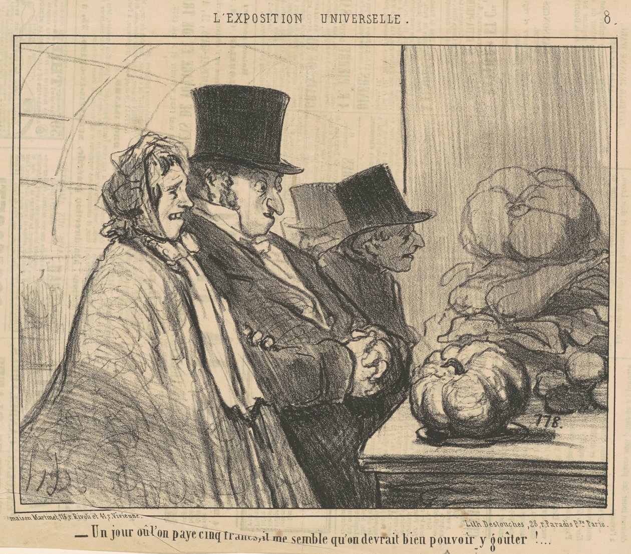 Den, kdy zaplatíte pět franků od Honoré Daumier