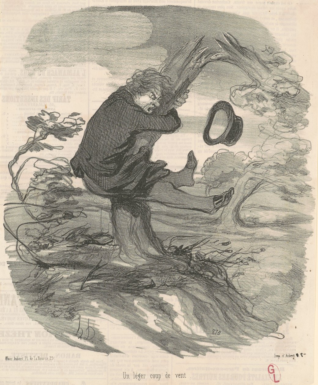 Lehký poryv větru od Honoré Daumier