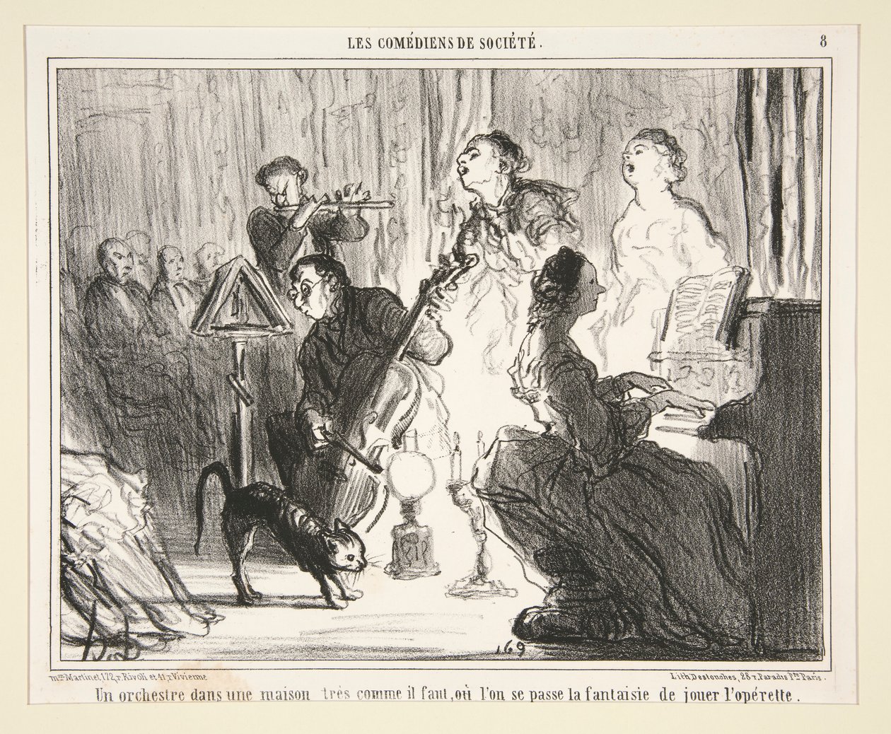 Orchestr v domě od Honoré Daumier