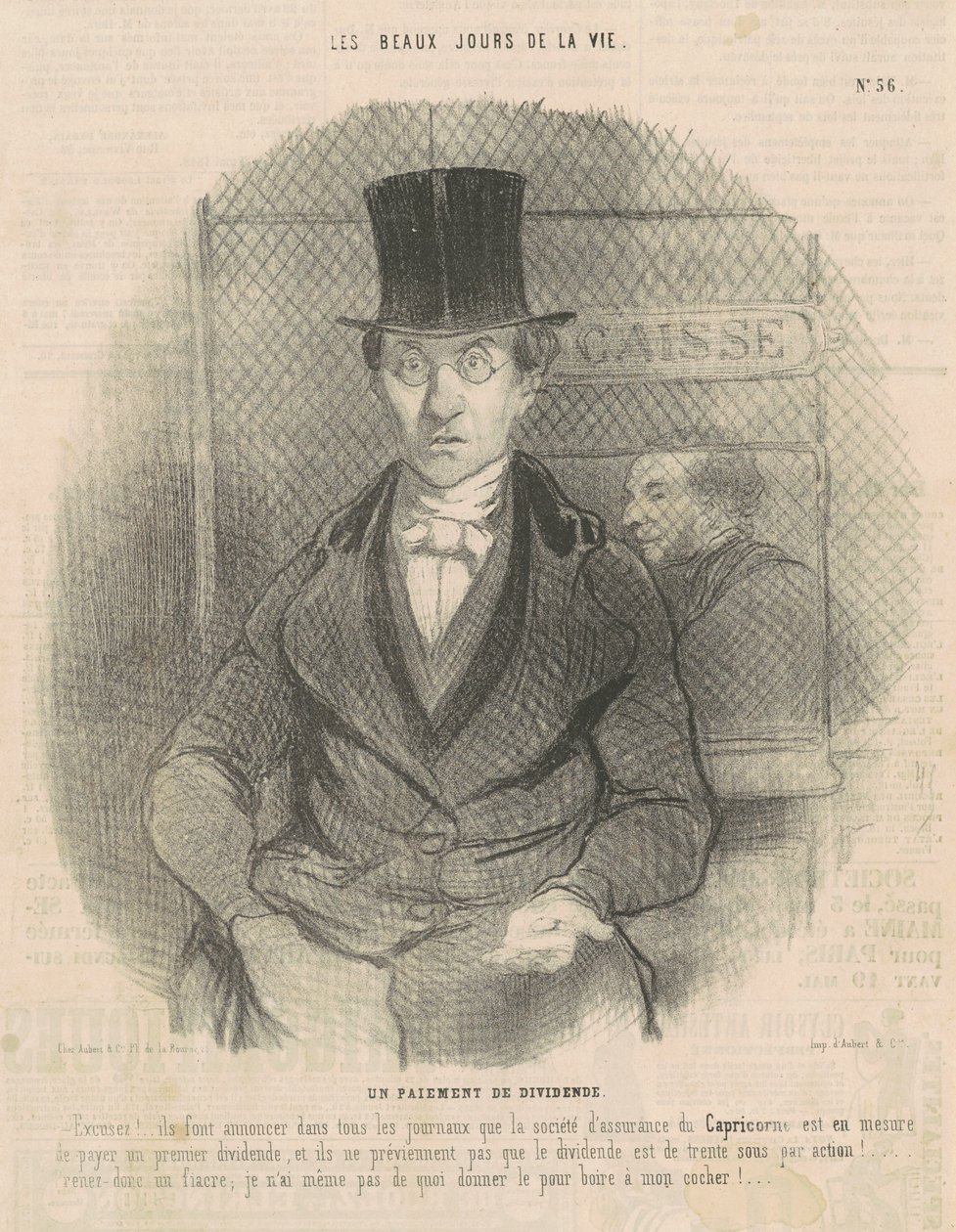 Výplata dividendy od Honoré Daumier