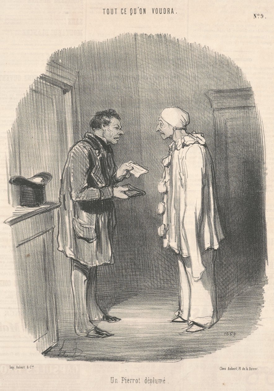 Pierrot bez peří od Honoré Daumier