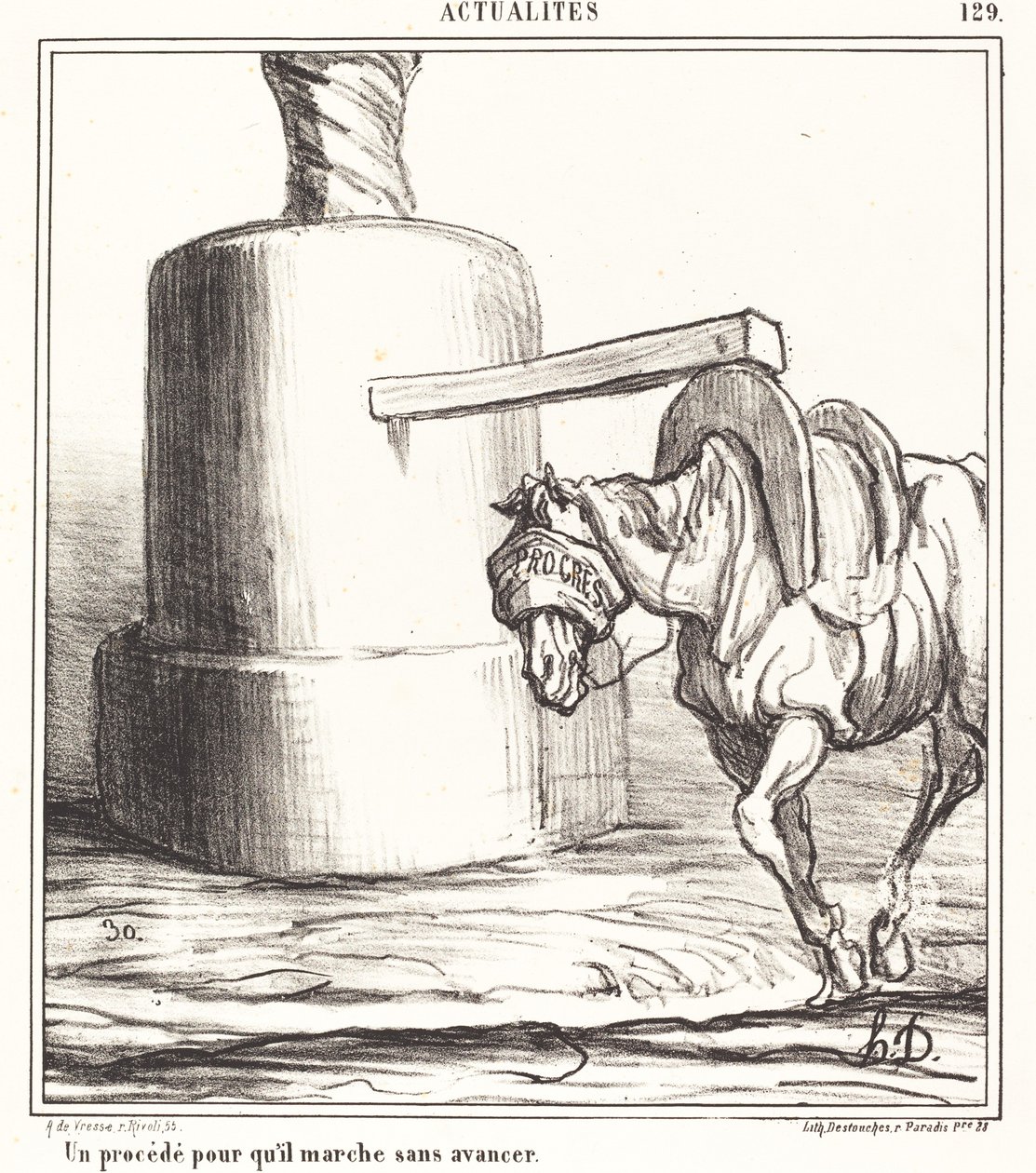 Proces, při kterém kráčí bez postupu od Honoré Daumier