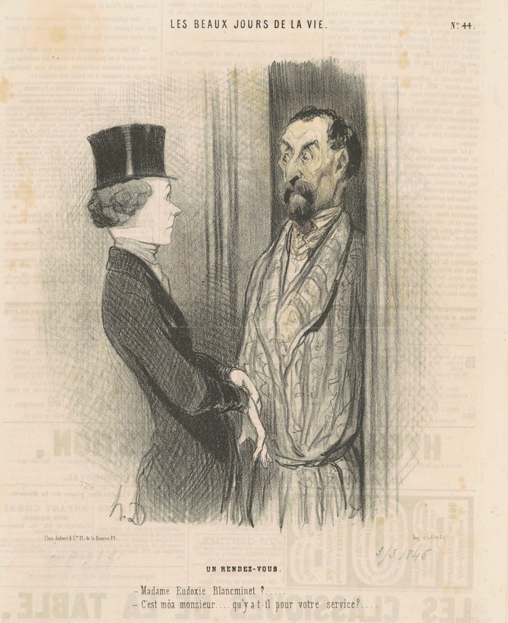schůzka od Honoré Daumier