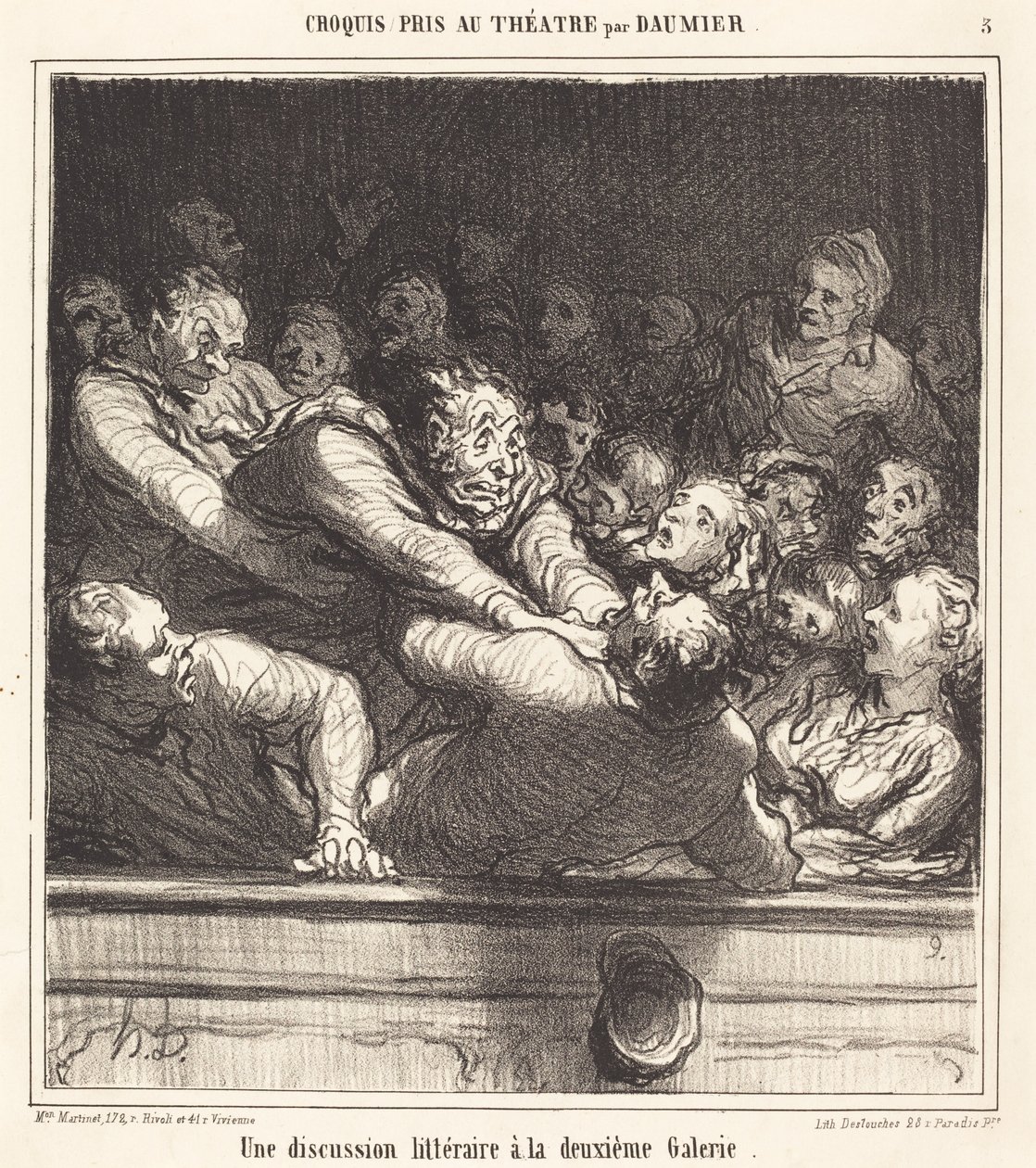 Literární beseda v druhé galerii od Honoré Daumier